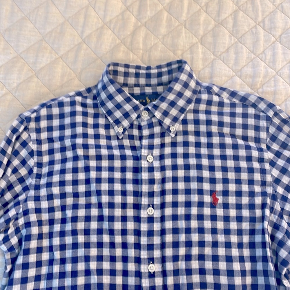 Polo Ralph Lauren cotton gauze double layer gingham shirt